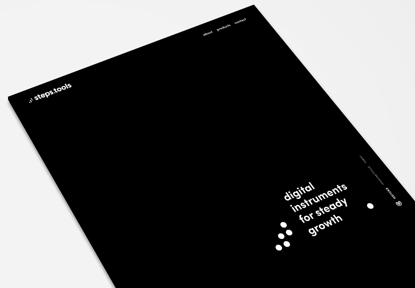 black and white web design